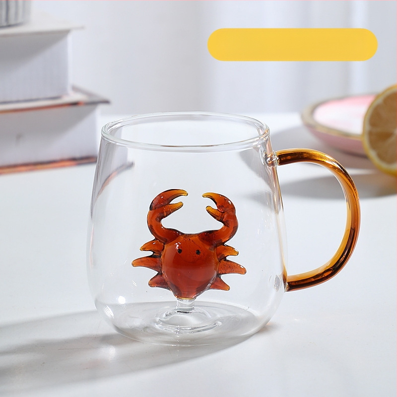 Loomaklaasist värviline käepide, koomiksiga kolmemõõtmeline loomaklaasist kõrge borosilikaadiga hulgimüük, uus kõrge värviväärtusega klaas käepidemega