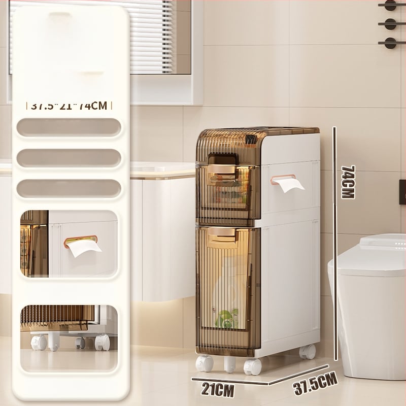 WC-tároló állvány, fürdőszobai beszerelés nélküli szekrény, WC-tároló szekrény, WC-szekrény, WC oldalsó szekrény