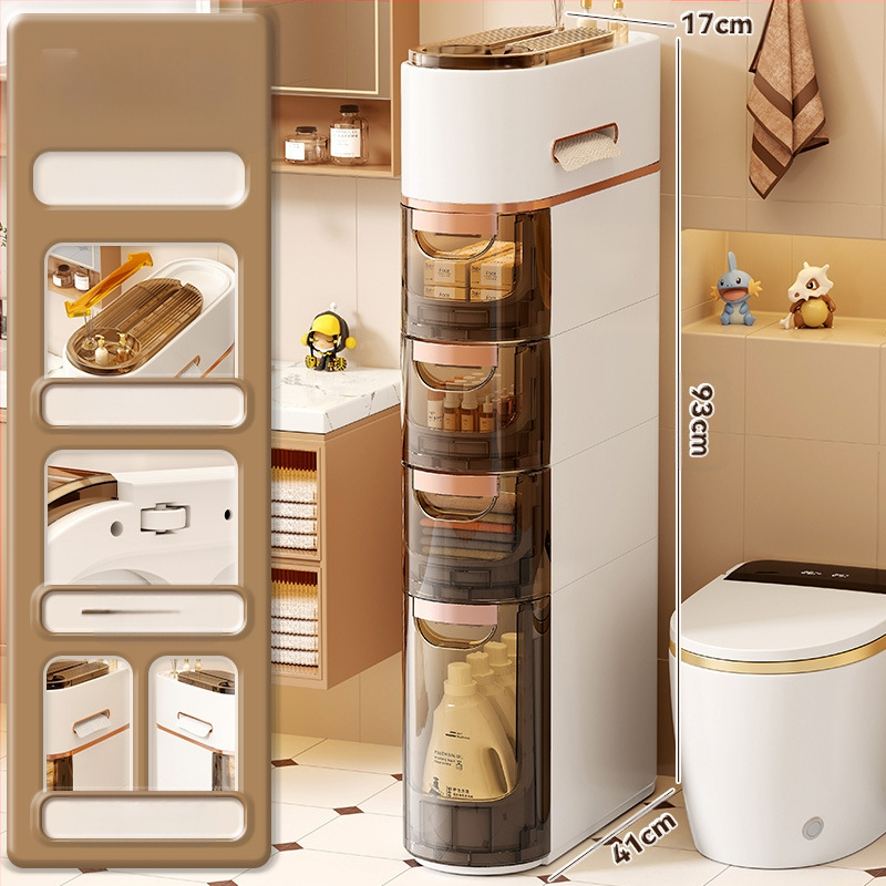 WC-tároló állvány, fürdőszobai beszerelés nélküli szekrény, WC-tároló szekrény, WC-szekrény, WC oldalsó szekrény