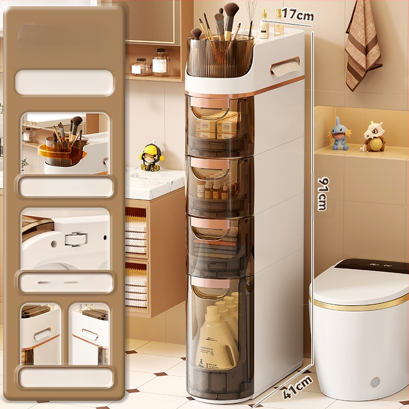 WC-tároló állvány, fürdőszobai beszerelés nélküli szekrény, WC-tároló szekrény, WC-szekrény, WC oldalsó szekrény