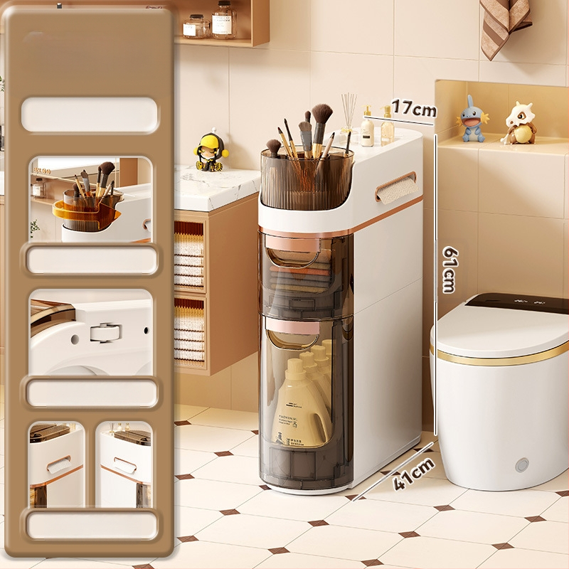 WC-tároló állvány, fürdőszobai beszerelés nélküli szekrény, WC-tároló szekrény, WC-szekrény, WC oldalsó szekrény