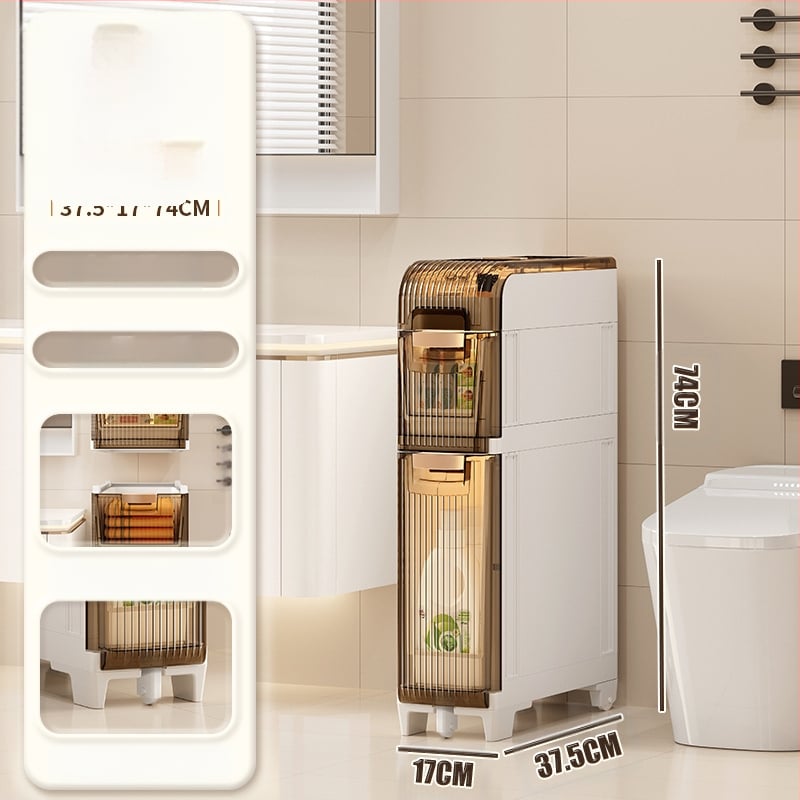 WC-tároló állvány, fürdőszobai beszerelés nélküli szekrény, WC-tároló szekrény, WC-szekrény, WC oldalsó szekrény