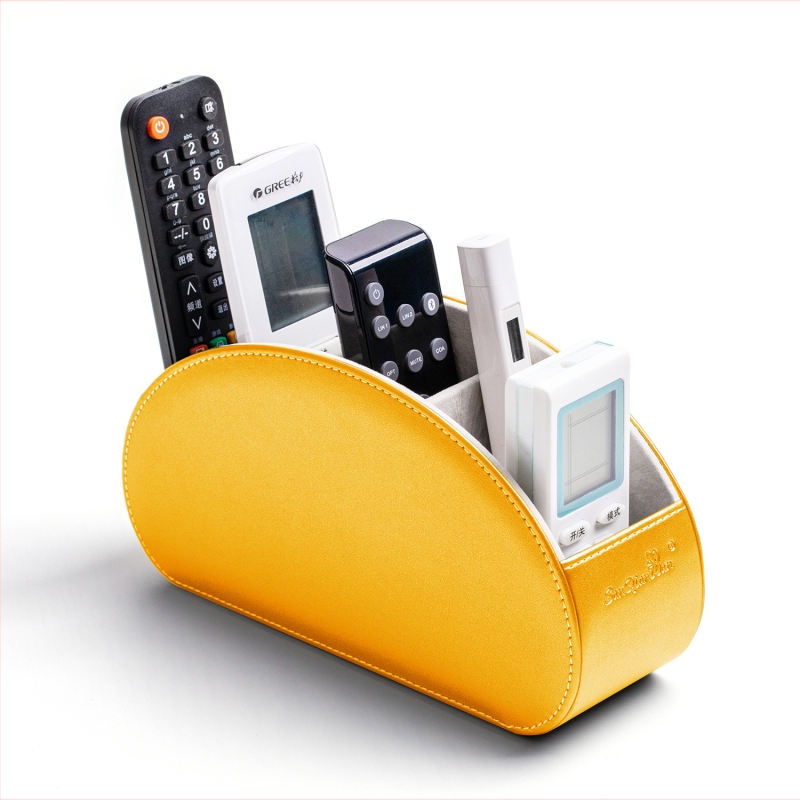 Трансгранична гореща продавана кожена кутия за съхранение с дистанционно управление, хол, офис, дом, настолен компютър, PU кутия за грим