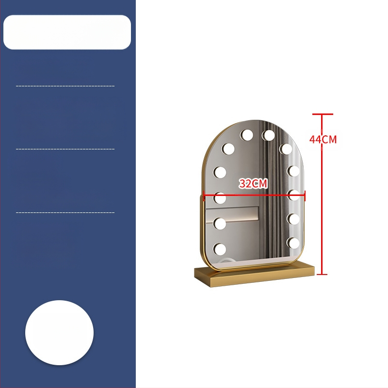 Nagyméretű, intelligens sminktükör vezetett asztali számítógéppel, világító öltözőtükör izzóval, szépségtükör komód, internethíres tükör