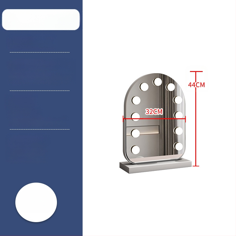 Nagyméretű, intelligens sminktükör vezetett asztali számítógéppel, világító öltözőtükör izzóval, szépségtükör komód, internethíres tükör