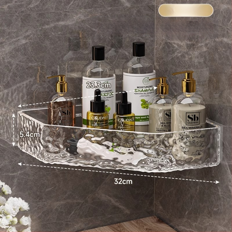 Vonios kambario daiktų laikymo lentyna be perforavimo Namų vonios kambarys Tualetas Trikojis Prie sienos tvirtinamas dušo kambario odos priežiūros produktų laikymo lentyna