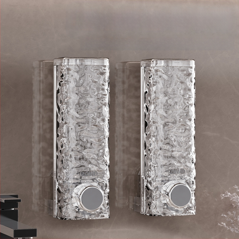 Be perforatoriaus siurbimo puodelio muilo dozatorius dušo želės dėžutė dušo želės buteliukas prie sienos tvirtinamas rankų dezinfekavimo priemonės buteliukas spaudžiamas šampūno buteliukas