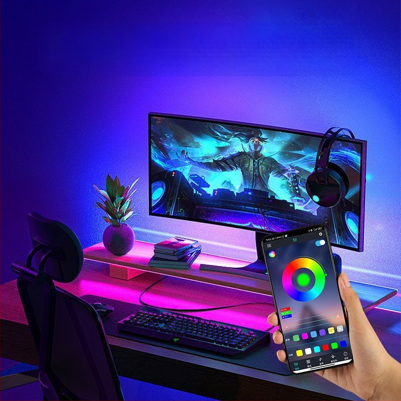 5050RGB LED šviesos juosta, 5V žemos įtampos šviesos juosta, lipni USB vandeniui atspari TV fono atmosferos šviesos juosta