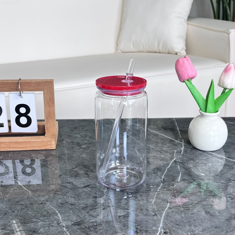 2024 Robbanásveszélyes 16oz-os műanyag tapadókorong, környezetbarát akril zselés színű, mason pohár, műanyag pohár nagykereskedelem