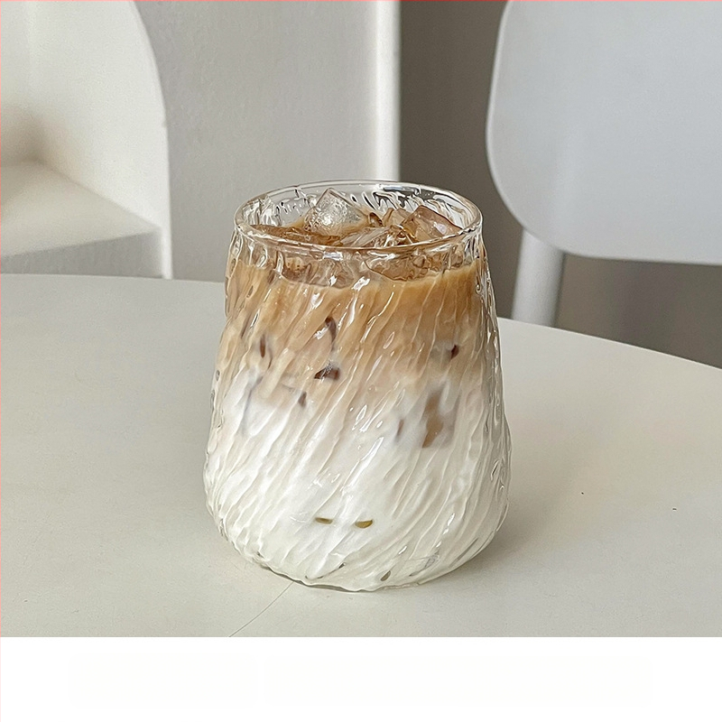 Vintage Whirlwind suure mahutavusega jää-Ameerika stiilis latte kohvitass, kõrge temperatuurikindel paksendatud läbipaistev klaasist joogikruus