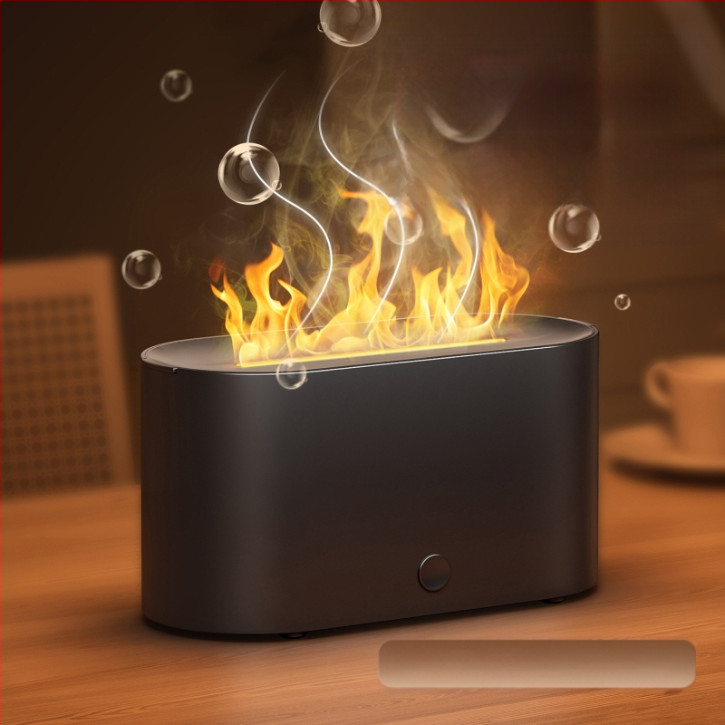 Kis szimulált láng aromaterápiás gép párásító színes hangulat otthoni hálószoba kollégium iroda nagy értékű asztali gép