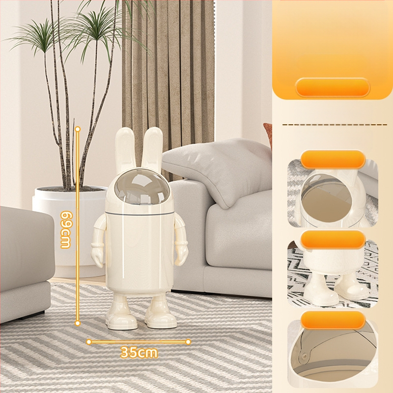 Atkritumu tvertne ar augstu skaistuma vērtību 2025. gada dzīvojamā istaba, mājsaimniecības atkritumi, jauks, jautrs multfilmas astronauta tualetes papīrs, liels uzglabāšanas spainis ar vāku