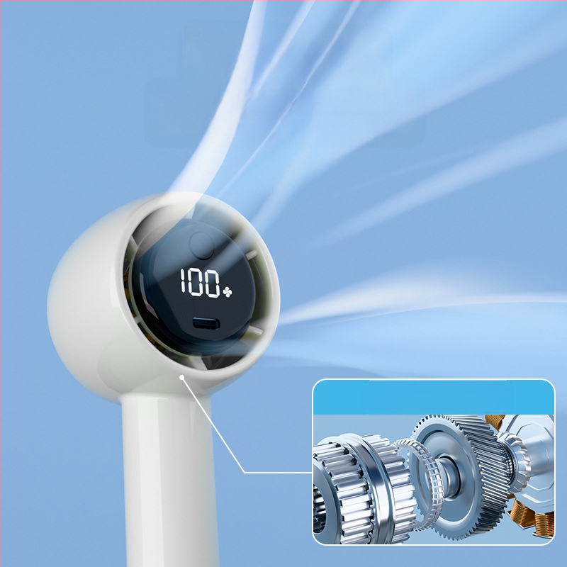 2024 új digitális kijelzős kültéri hordozható USB töltő erőszakos hurrikán mini ventilátor kézi turbóventilátor