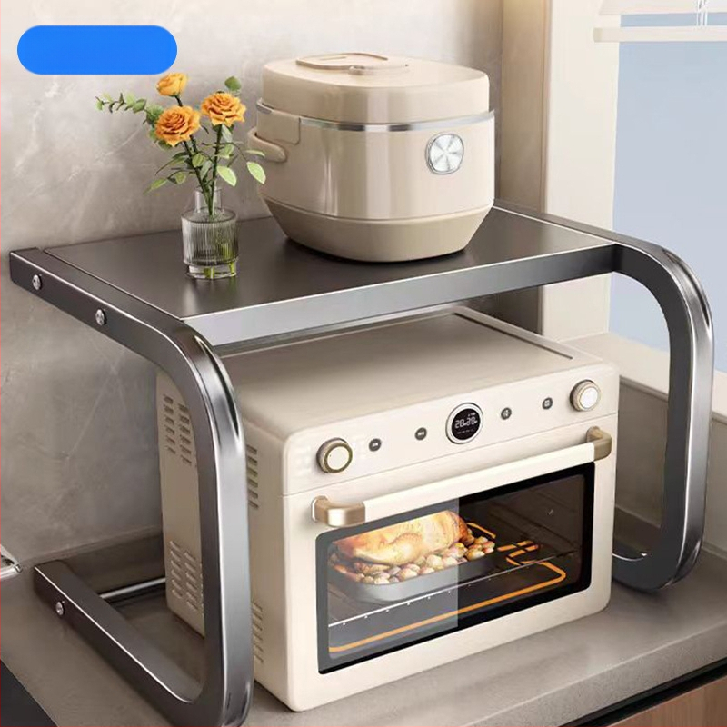 Naujas mikrobangų krosnelės stovas, buitinis stalviršis, daugiafunkcis sandėliavimo krosnelė, mikrobangų krosnelė, specialus sutirštintas dvigubo sluoksnio laikiklis