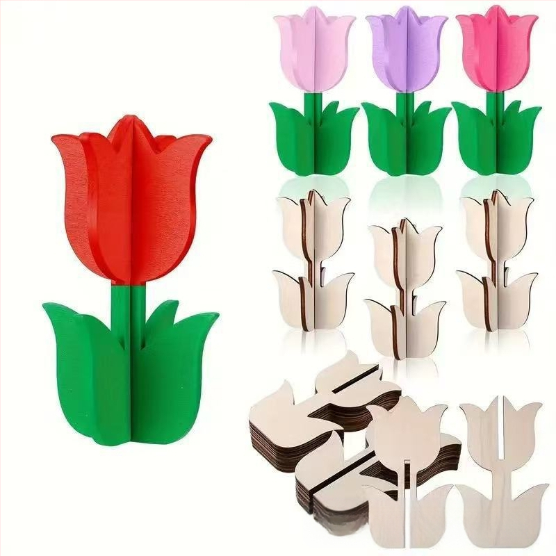 határokon átnyúló gyermek barkácsolás graffiti játékok fából készült kézművesség festés fa deszka kézzel készített virágok festőöltöny