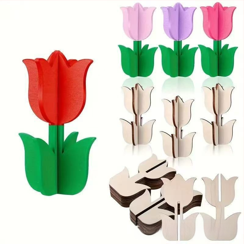 határokon átnyúló gyermek barkácsolás graffiti játékok fából készült kézművesség festés fa deszka kézzel készített virágok festőöltöny