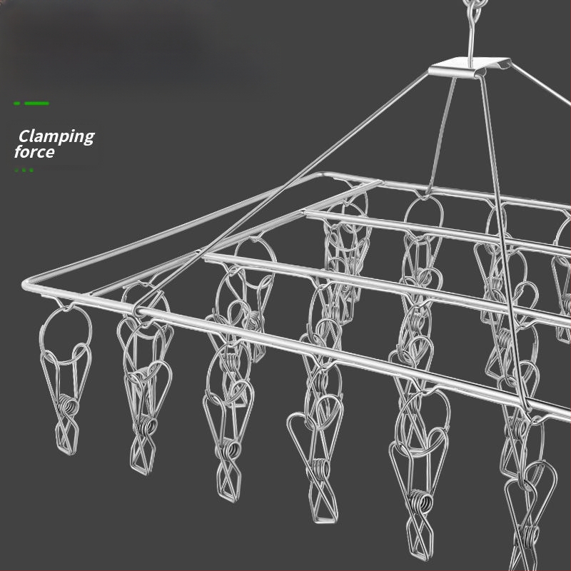 Roostevabast terasest riidekuivatusrest, multifunktsionaalsed tuulekindlad sokid, laste riidepuu, artefaktikonks