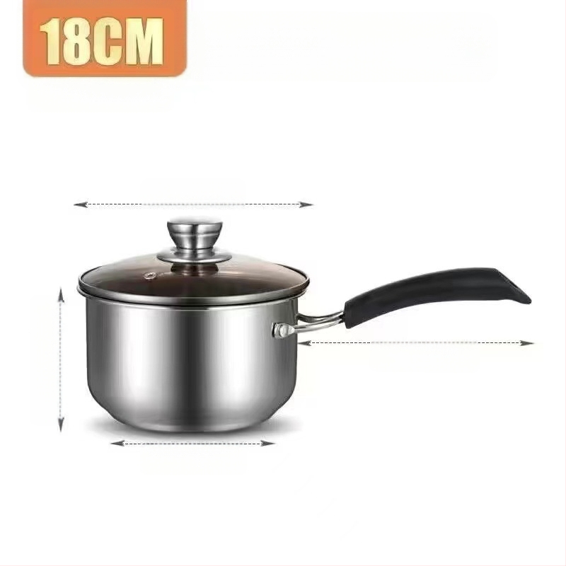 304 rozsdamentes acél levesesfazék vastagított aljú almásfazék háztartási fazék dupla fülű fazék nagy hasú fazék indukciós tűzhely párolás magas hőmérsékletnek ellenálló
