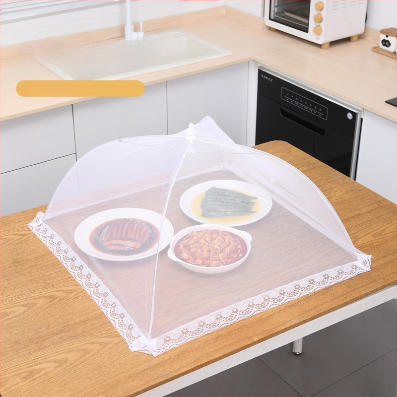 Kärbsekindel võrgust kate toidukate kokkupandav äriliseks kasutamiseks mõeldud eriti suur ristkülikukujuline läbipaistev kate toidukate tolmukindel söögilaua kate majapidamiseks