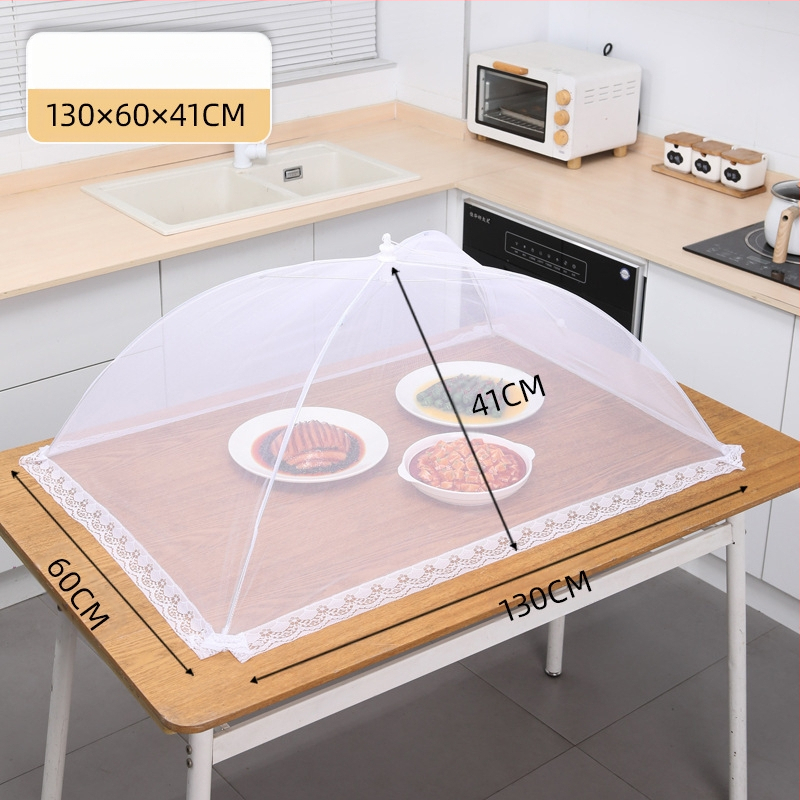 Kärbsekindel võrgust kate toidukate kokkupandav äriliseks kasutamiseks mõeldud eriti suur ristkülikukujuline läbipaistev kate toidukate tolmukindel söögilaua kate majapidamiseks