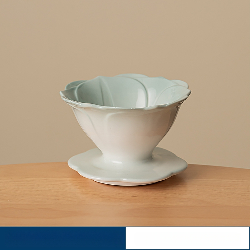 Žiedlapio spalvos vertė kavos filtro puodelis rankinis kavos puodas kavos filtro ekranas lašelinis filtro puodelis keraminis kavos filtro puodelis