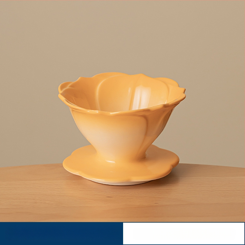 Žiedlapio spalvos vertė kavos filtro puodelis rankinis kavos puodas kavos filtro ekranas lašelinis filtro puodelis keraminis kavos filtro puodelis