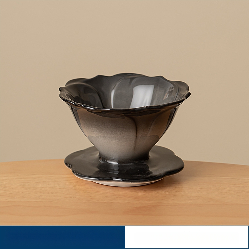 Žiedlapio spalvos vertė kavos filtro puodelis rankinis kavos puodas kavos filtro ekranas lašelinis filtro puodelis keraminis kavos filtro puodelis