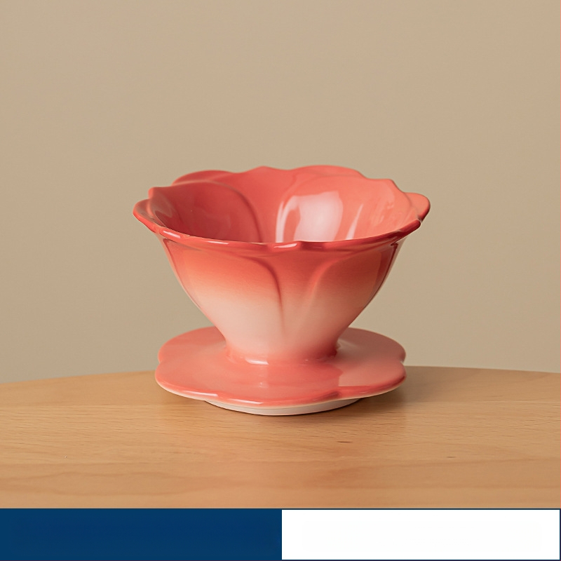 Žiedlapio spalvos vertė kavos filtro puodelis rankinis kavos puodas kavos filtro ekranas lašelinis filtro puodelis keraminis kavos filtro puodelis