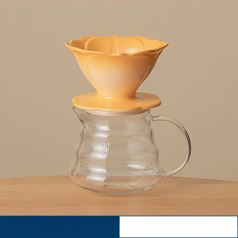 Žiedlapio spalvos vertė kavos filtro puodelis rankinis kavos puodas kavos filtro ekranas lašelinis filtro puodelis keraminis kavos filtro puodelis