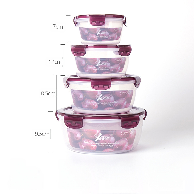 Ie3 toidukvaliteediga plastist suletud mikrolaineahju soojendusega lõunasöögikarp külmkapis hoiustamiseks krõbedama puuviljakarbi kiirnuudlikauss U-ga