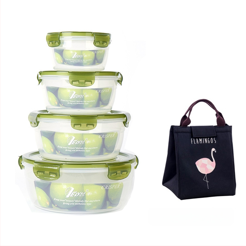 Ie3 toidukvaliteediga plastist suletud mikrolaineahju soojendusega lõunasöögikarp külmkapis hoiustamiseks krõbedama puuviljakarbi kiirnuudlikauss U-ga