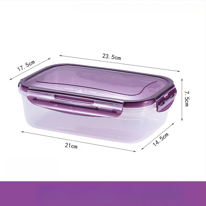 Ie3 toidukvaliteediga plastist suletud mikrolaineahju soojendusega lõunasöögikarp külmkapis hoiustamiseks krõbedama puuviljakarbi kiirnuudlikauss U-ga