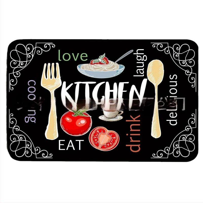 Tarpvalstybinis temu flanelinis grindų kilimėlis amerikietiško stiliaus sutirštintas sugeriantis geros priežiūros pėdų kilimėlis namų apyvokos virtuvės neslystantis kilimėlis