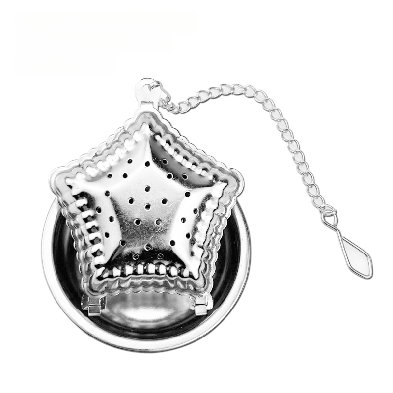 Nerūdijančio plieno pakabinamas puodelio arbatos sietelis modernus arbatos gaminimo artefaktas biuro arbatos čiaupas su specialiu padėklu, įvairių raštų pasirinktinai