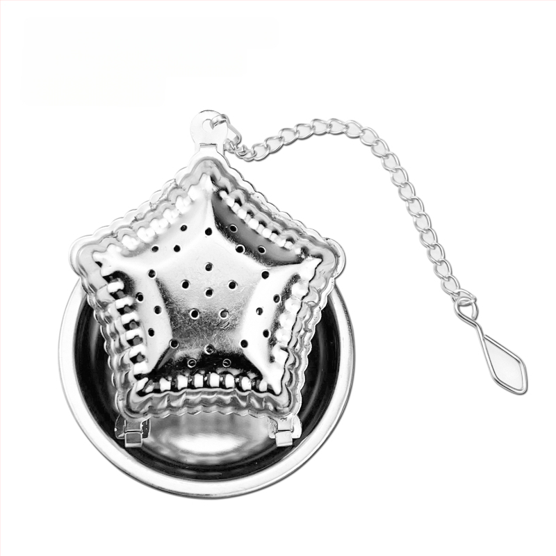 Nerūdijančio plieno pakabinamas puodelio arbatos sietelis modernus arbatos gaminimo artefaktas biuro arbatos čiaupas su specialiu padėklu, įvairių raštų pasirinktinai