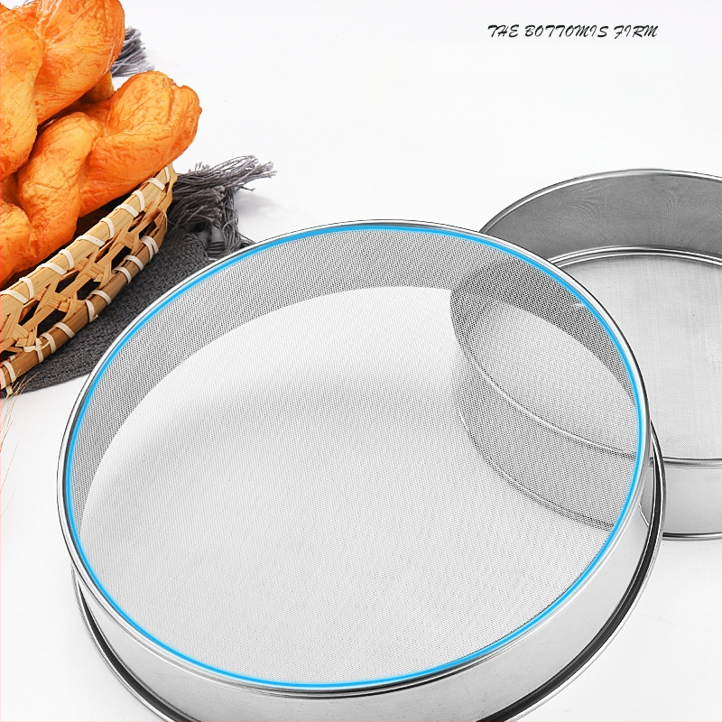 Kepimo įrankiai 304 nerūdijančio plieno miltų sietas rankinis apvalus filtro sietas 40 akių 60 akių smulkus miltų sietas