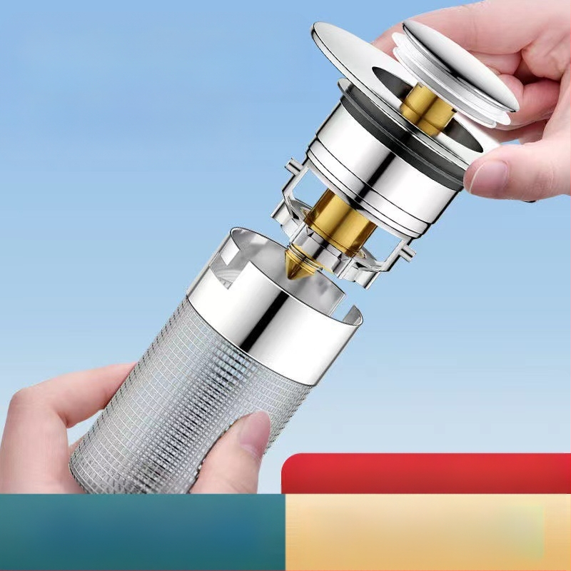 Νιπτήρας μπάνιου με φίλτρο γενικής χρήσης, τάπα διαρροής, συρτάρι νερού, ανθεκτικό στα έντομα, ανθεκτικό στις οσμές, πυρήνας φίλτρου κατά του μπλοκαρίσματος