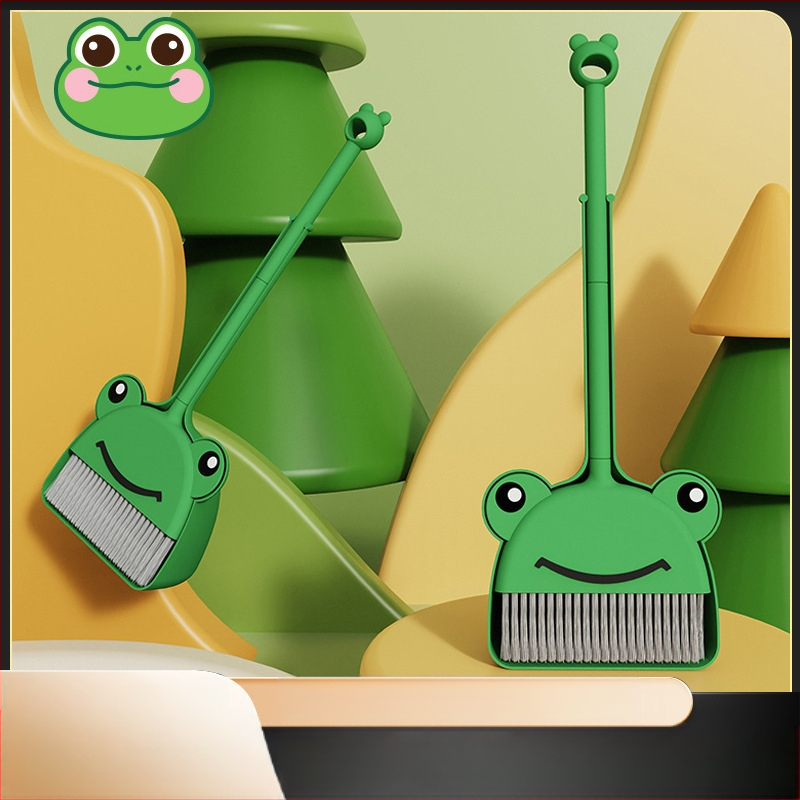 Gamyklinis vaikų šluotų ir šiukšlių semtuvų rinkinys, buitinis vaikų šluotos ir šiukšlių kastuvo žaislas, darželio maža šluota