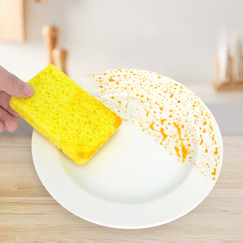 Határokon átnyúló fapép szivacsmosó tisztító varázslatos alátét vastagított fapép pamut mosó szivacs nedvszívó mosó kendő