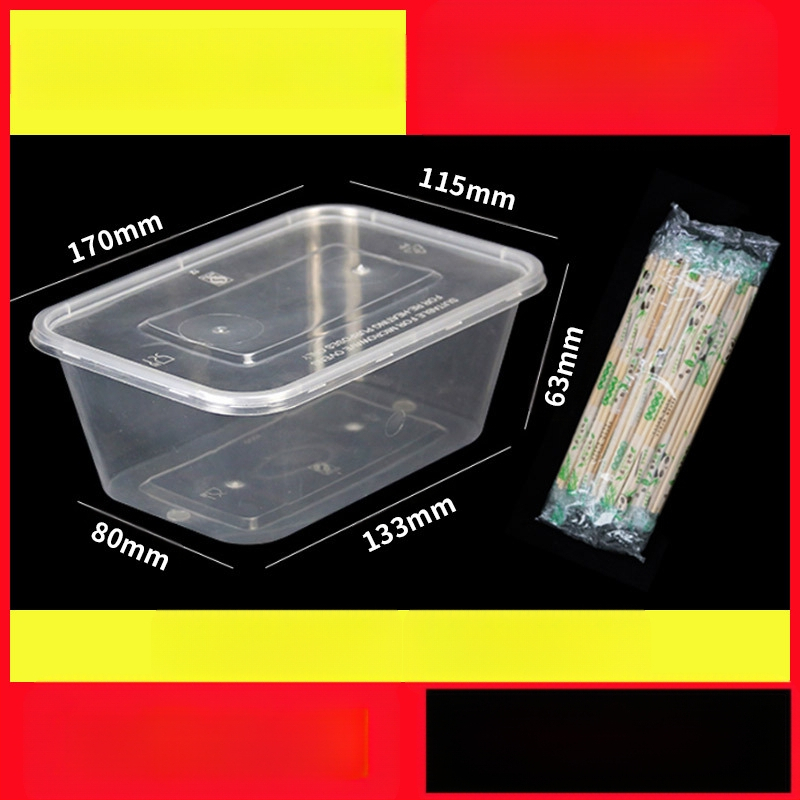 Vienkartinė pietų dėžutė, sutirštinta pakuotė, stačiakampė apvali dubenėlė, plastikinė pietų dėžutė, greitas maistas su dangteliu, iškylos šildymas