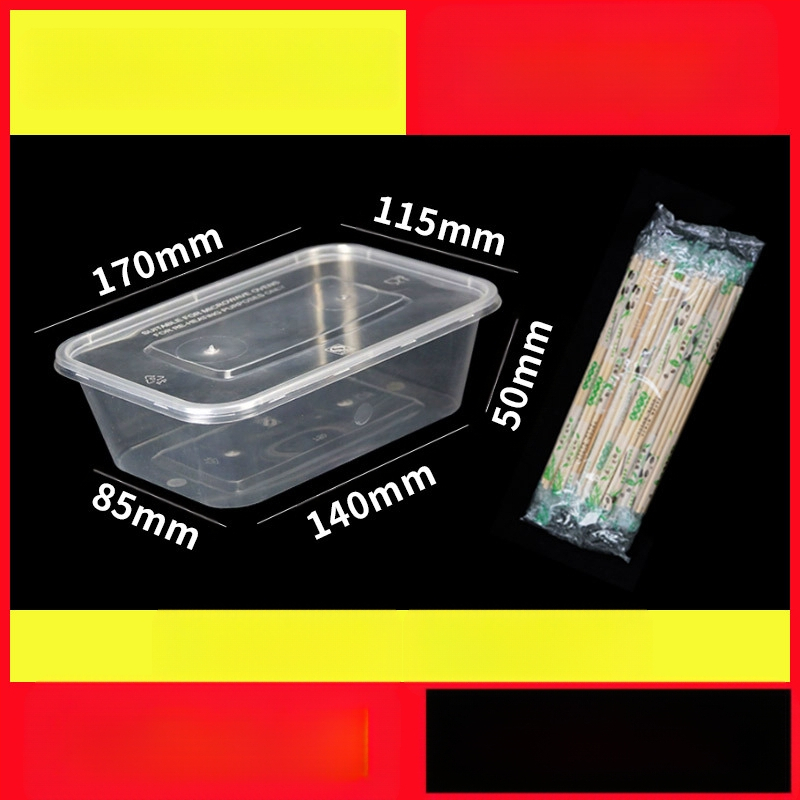 Vienkartinė pietų dėžutė, sutirštinta pakuotė, stačiakampė apvali dubenėlė, plastikinė pietų dėžutė, greitas maistas su dangteliu, iškylos šildymas