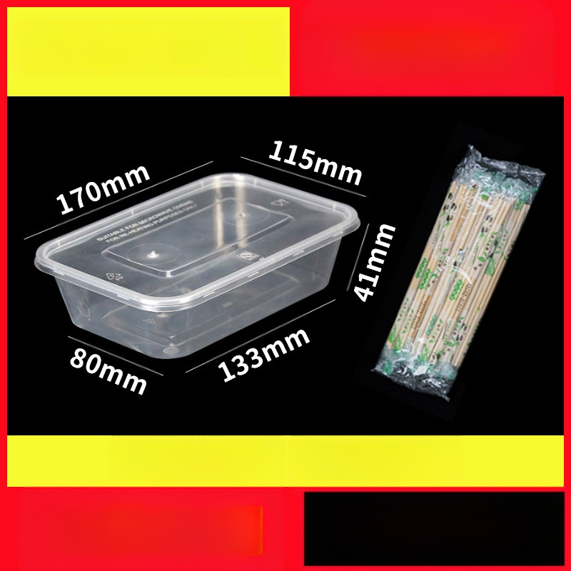 Vienkartinė pietų dėžutė, sutirštinta pakuotė, stačiakampė apvali dubenėlė, plastikinė pietų dėžutė, greitas maistas su dangteliu, iškylos šildymas