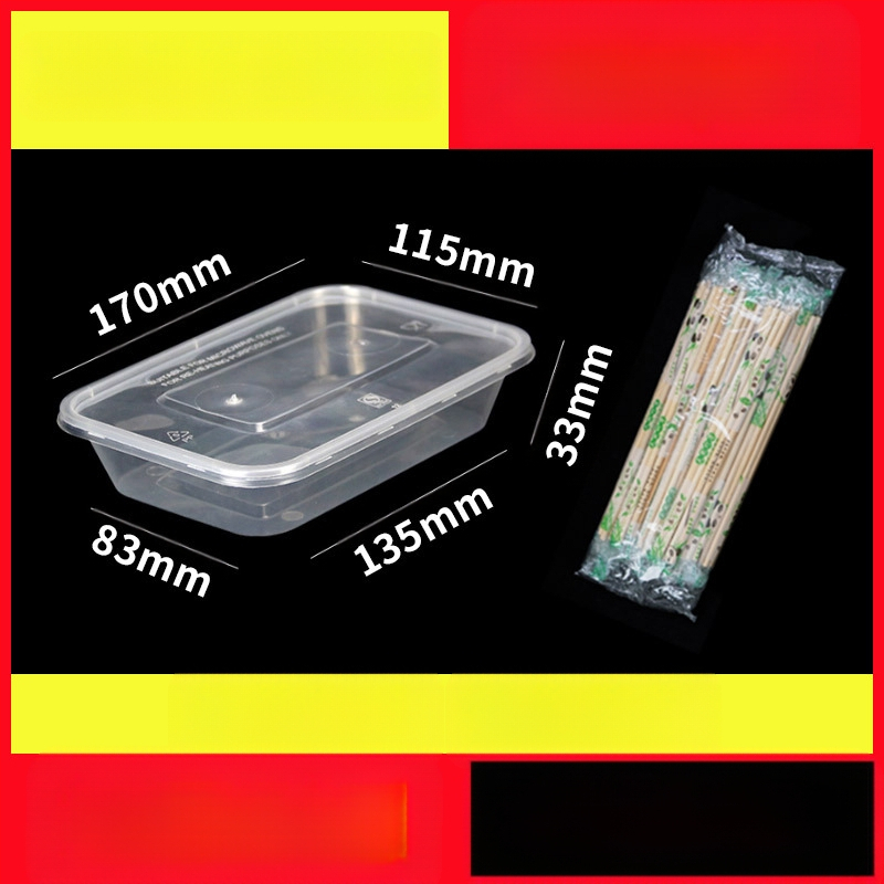 Vienkartinė pietų dėžutė, sutirštinta pakuotė, stačiakampė apvali dubenėlė, plastikinė pietų dėžutė, greitas maistas su dangteliu, iškylos šildymas