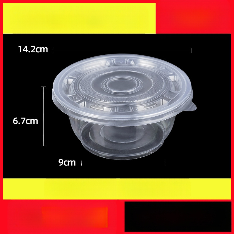 Vienkartinė pietų dėžutė, sutirštinta pakuotė, stačiakampė apvali dubenėlė, plastikinė pietų dėžutė, greitas maistas su dangteliu, iškylos šildymas