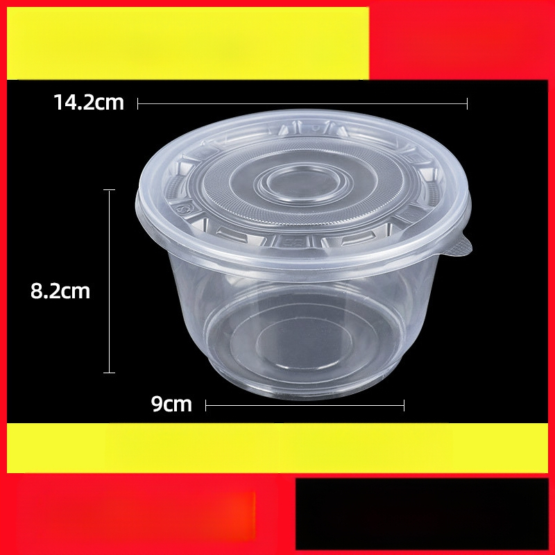 Vienkartinė pietų dėžutė, sutirštinta pakuotė, stačiakampė apvali dubenėlė, plastikinė pietų dėžutė, greitas maistas su dangteliu, iškylos šildymas