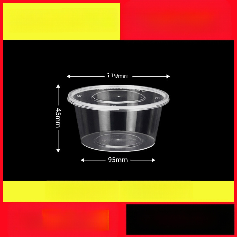 Vienkartinė pietų dėžutė, sutirštinta pakuotė, stačiakampė apvali dubenėlė, plastikinė pietų dėžutė, greitas maistas su dangteliu, iškylos šildymas