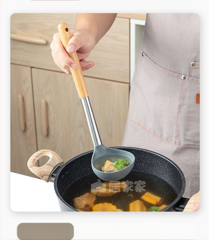 Maistinio silikono mentelė nepridegančiai keptuvei, speciali kepimo mentelė, buitinių virtuvės reikmenų rinkinys, atsparus aukštai temperatūrai, nesužeidžiama keptuvė