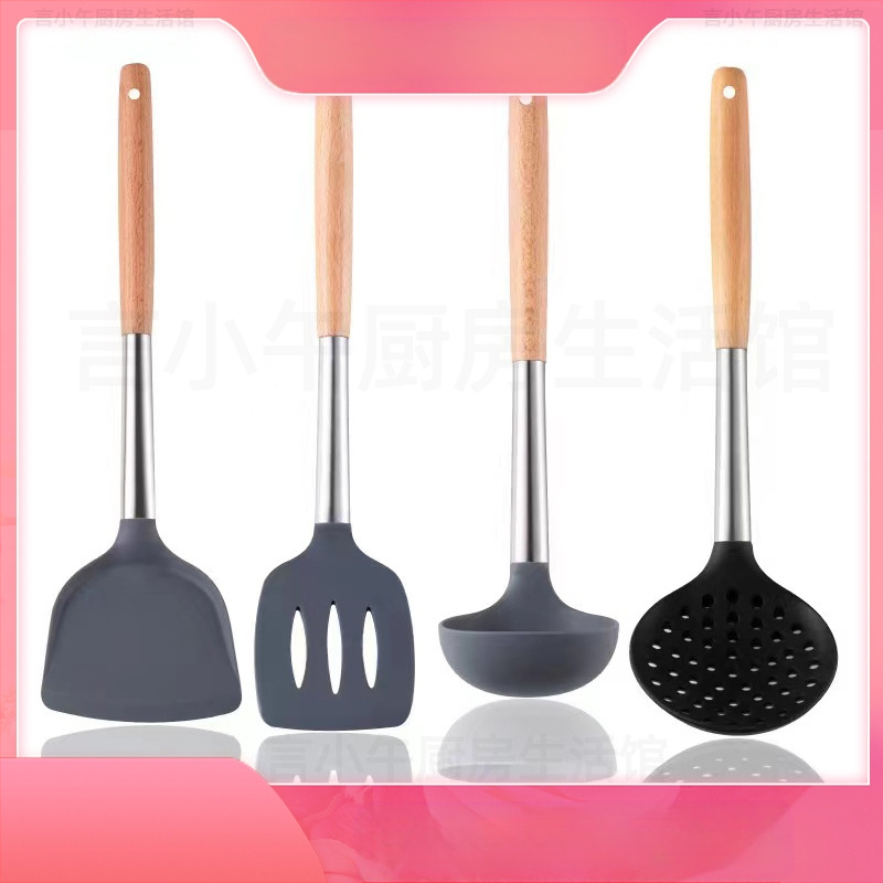 Maistinio silikono mentelė nepridegančiai keptuvei, speciali kepimo mentelė, buitinių virtuvės reikmenų rinkinys, atsparus aukštai temperatūrai, nesužeidžiama keptuvė