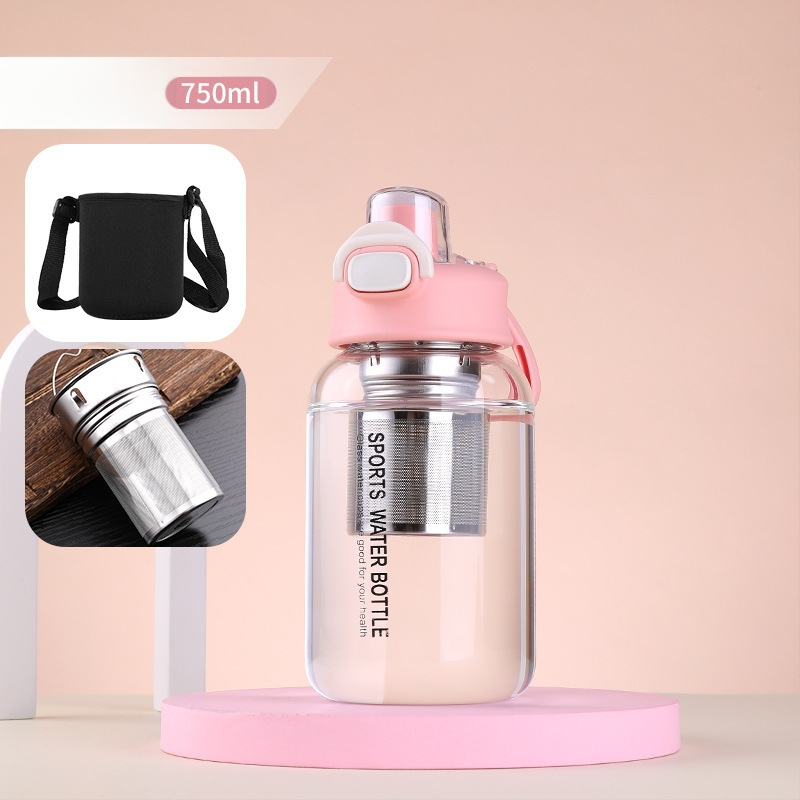 Vizespohár diákoknak Nagy színértékű, nagy kapacitású üveg férfiaknak és nőknek Nyári, nagy színértékű vizespohár hordozható, magas hőmérsékletnek ellenálló teáspohár