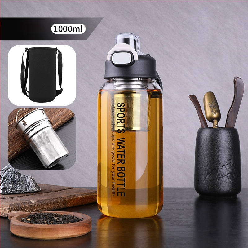 Vizespohár diákoknak Nagy színértékű, nagy kapacitású üveg férfiaknak és nőknek Nyári, nagy színértékű vizespohár hordozható, magas hőmérsékletnek ellenálló teáspohár